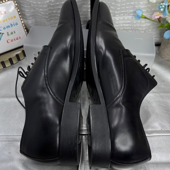 (H5) Zara Men\'s Pointed Toe Black Oxford Dress Shoes,Sz 45/12 US main image 7